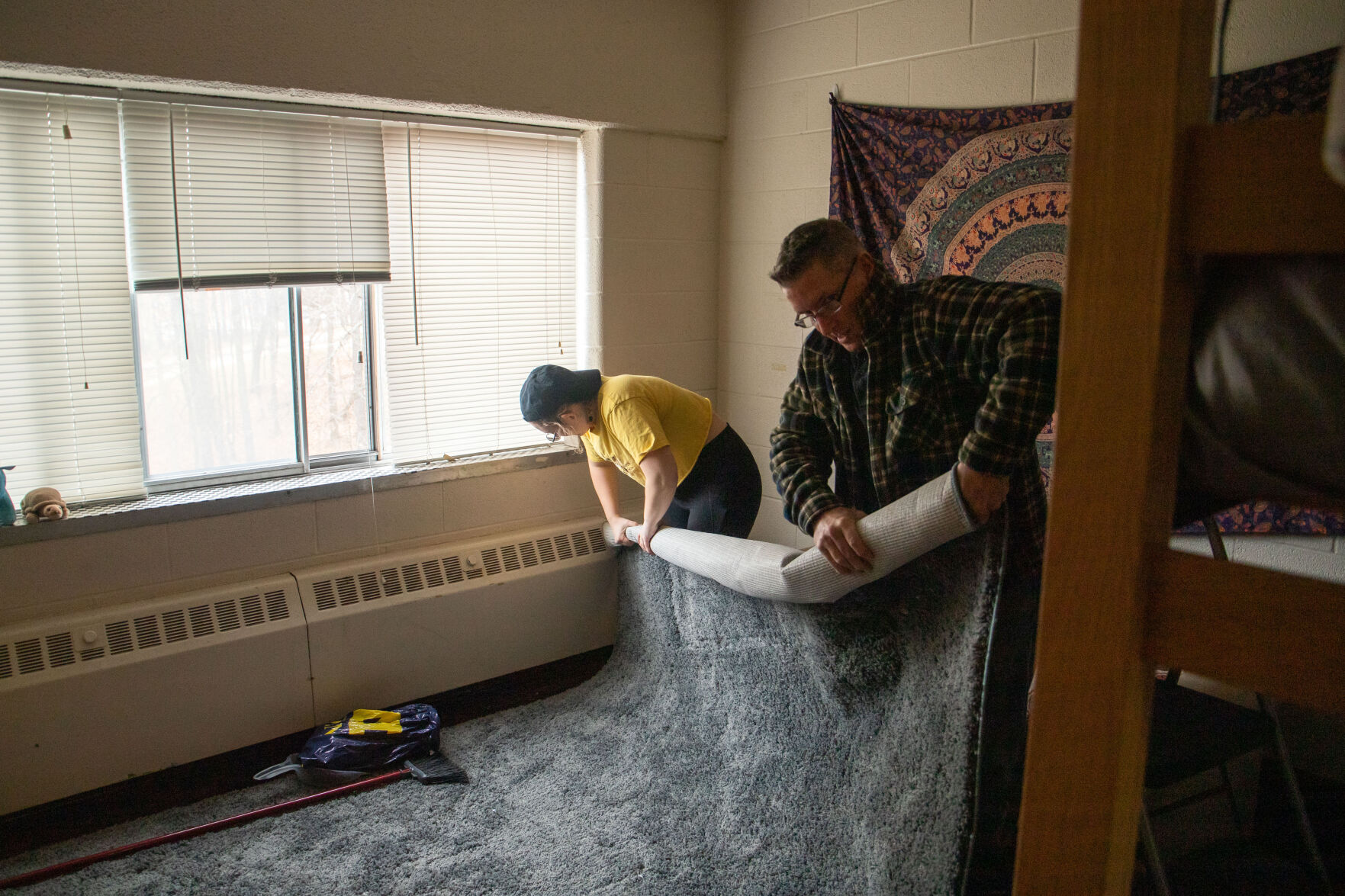 students leave res halls